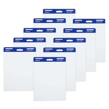 Imagem de Comix Sticky Easel Pad, 25 x 30 Inches Flip Chart Paper for Teachers, Large Self Stick Easel Paper, 30 Sheets/Pad, 10 Pads/Pack