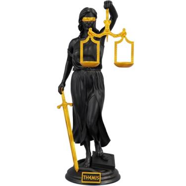Imagem de Estátua Símbolo Justiça Deusa Themis Têmis Direito (Cor Aurum Noctis)