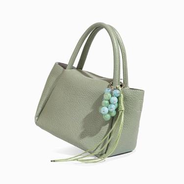 Imagem de Bolsas de couro genuíno de designer de luxo para mulheres bolsas com alça superior com bolsa charmosa bolsas, Verde