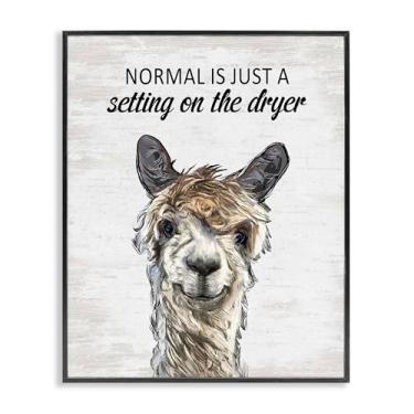 Imagem de Stupell Industries Normal is Just Dyer Setting Arte giclée emoldurada preta, design por Lettered and Lined, 40 x 50 cm