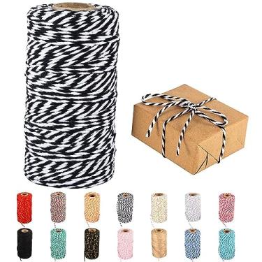 Imagem de Black White Twine String,328 Feet Cotton Bakers Twine Cotton Cord DIY Crafts Butchers Twine Strings Wedding Decor Supply Christmas Wrapping String Rope…