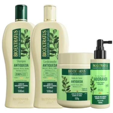 Imagem de kit 1 Shampoo 1 Condicionador 1 Banho creme Antiqueda Jaborandi 500 ml