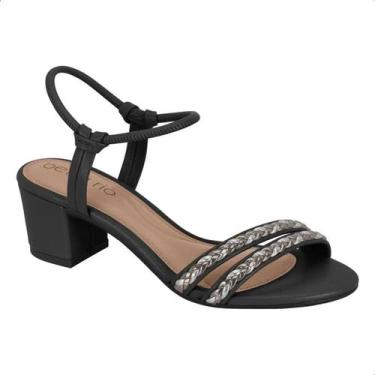 Imagem de Sandália Feminina Beira Rio Salto Bloco Original Conforto, Preto, 38