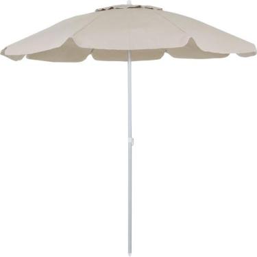 Imagem de Guarda-sol em Bagum e Haste de Alumínio 2,00m Bege Bel, 2,00m