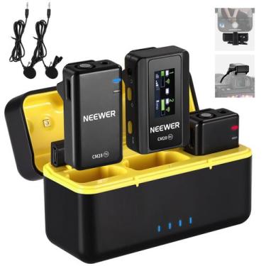Imagem de Sistema de microfone sem fio Lavalier Neewer CM28 com estojo