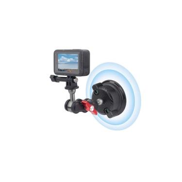 Imagem de Suporte de ventosa para câmera com braço mágico de cabeça esférica, suporte universal de 360° para para-brisa, painel, ventosa a vácuo compatível com Go pro Hero 13/12, Osmo Action 5 Pro, Insta 360