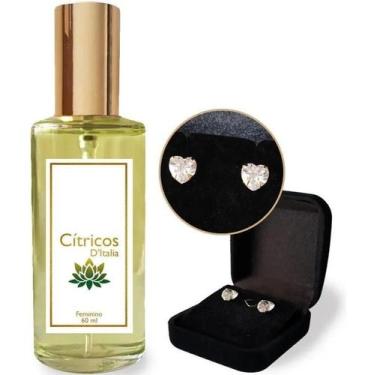 Imagem de Perfume Feminino D'Italia 60Ml - Cítrico + Brinco Brilhante - Essência