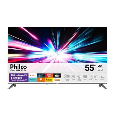 Imagem de Smart TV 55" Philco 4K UHD LED Roku TV Dolby Audio P55CRA