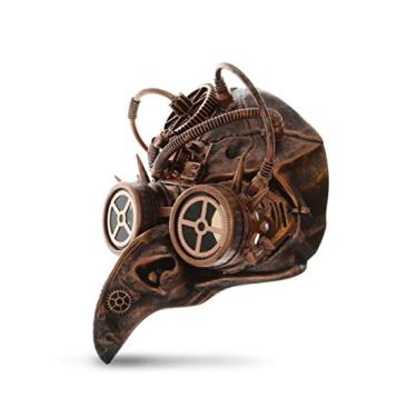Imagem de Attitude Studio Steampunk Bird Beak Half Face Mask Robot Goggle Costume - Bronze