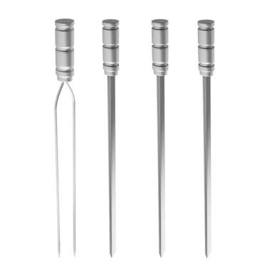 Imagem de Kit De 4 Espetos Em Aço Inox 1 Duplo + 3 Simples Qualinox
