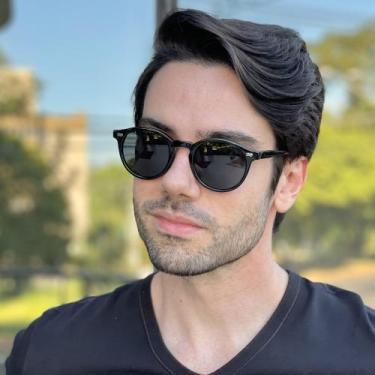 Imagem de ÓCULOS Masculino ÓCULOS DE SOL Redondo Preto RB - Free Star