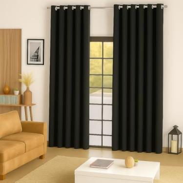 Imagem de Cortina Para Sala Ou Quarto 3,00x2,50 metros(PRETO)