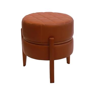 Imagem de Puff Multiuso Premium em Courissimo Marrom, Conversível em Mesa, Estofado com Design Moderno para Sala ou Quarto