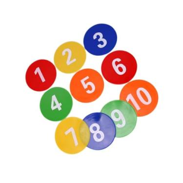 Imagem de YIJU Marcadores de pontos de treinamento, cones planos, várias cores, marcadores de de campo para prática de dança, sala de aula de treinamento ao