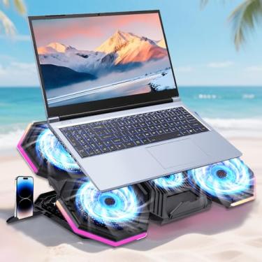 Imagem de Cooler Notebook 12-17“, Cooler para Notebook com 6 Ventiladores, RGB Gamer,Operação Silenciosa (26-30 dB), Base Refrigerada para Notebook, Suporte Notebook, Base para Notebook