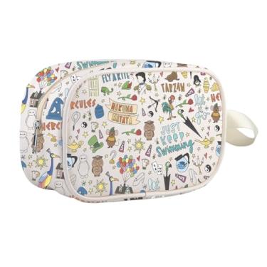 Imagem de TIIMG Bolsa de cosméticos para amantes de filmes de desenho animado, castelo, amante de princesas, fãs de filmes, maquiagem, bolsa com zíper, filmes de desenho animado MB, 0