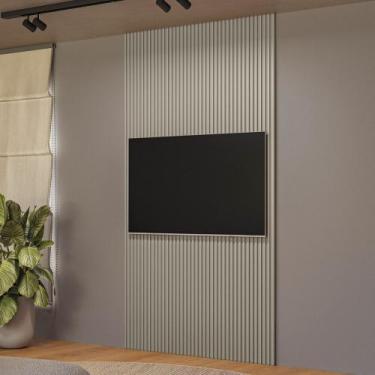 Imagem de Painel Ripado para TV até 60 Polegadas Modular 1.4 Linea Brasil, Gris 