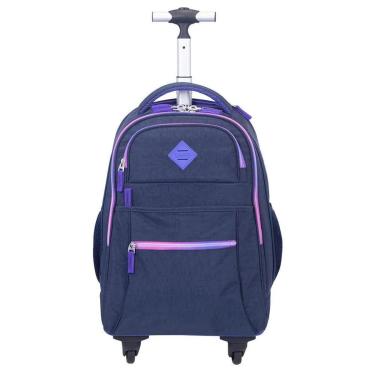 Imagem de Mochila Sestini Com Carrinho 4 Rodas Rolling Azul Cyberpunk-Unissex