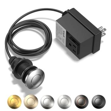 Imagem de ANWOLL Kit de interruptor de ar para eliminação de lixo - profissional, triturador de resíduos de pia sem fio liga/desliga, botão de eliminação de lixo, listado na UL