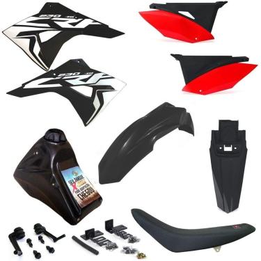 Imagem de Kit Plástico Biker Next Completo Crf 230 Adaptável Xr 200 Xr 250
