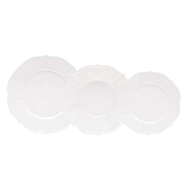 Imagem de BAIXELA 18 PRATOS DE PORCELANA SUPER WHITE GENEBRA