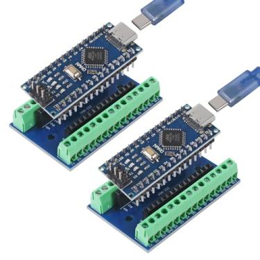 Imagem de DWEII 2 Conjuntos De Placas Nano V3.0 Pré-Soldadas Com Adaptador Terminal, Expansão Blindagem, Chip Ch340G 5V 16M, Compatível Microcontrolador Arduino
