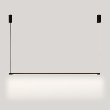 Imagem de 31.5 Luzes Pendt De Barra De Alumínio, Chdeliers De Tubo Longo Linear, Lâmpadas Pendt De Flauta Ultrafinas Para Restaurantes, Luminárias Led Modernas, Dark, three-color light