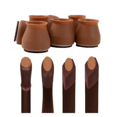 Imagem de Proteção Cadeira Mesa Silicone Feltro 20Mm A 25Mm Kit 24 Pçs - Geoprot