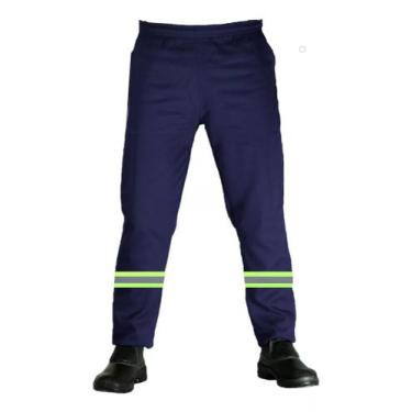 Imagem de Calça Brim Comum Para Trabalho Mecânico Obra Pedreiro Tecido Resistent