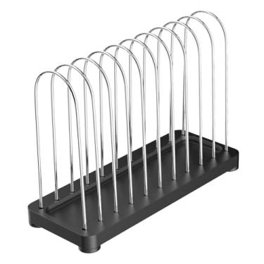 Imagem de IEUDNS Suporte para discos de, organizador vertical, decoração para LPs de 7'' e 12'', porta-jornais para mesa, escritório, Preto