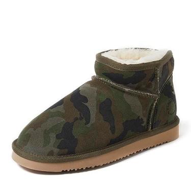 Imagem de Fireside by Dearfoams Bota feminina Riverland Shearling forrada com pele no tornozelo, Camuflagem, 9