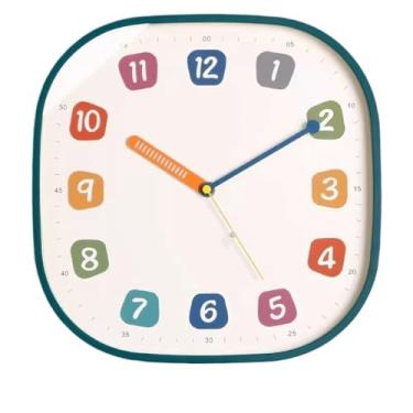 Imagem de Relógio de parede quadrado silencioso relógio de parede casa sala de estar relógio simples e elegante relógio de quarto relógio de parede de quartzo, adequado para sala de estar, estudo, quarto