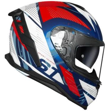 Imagem de Capacete Norisk Strada II ST, 56, Azul/Vermelho