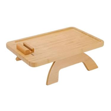 Imagem de Bandeja de Bambu com Suporte para Braço de Sofá 39cm - Wari