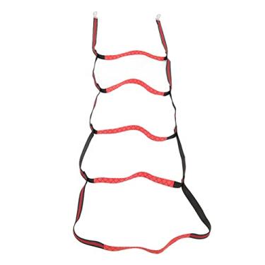 Imagem de YOUTHINK de Corda Marinha para Barco a Motor de Caiaque Inflável, Correias de Nylon Duráveis e Gancho de Aço Inoxidável, Etapas Não Deslizantes, Fácil de Usar e Aumentar a Segurança (Red 5 escadas)