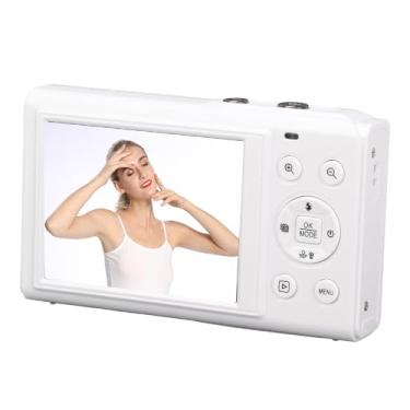 Imagem de ASHATA Câmera Digital, Câmera Compacta de Lente Dupla de 5k 80mp Com Zoom de 18x e Tela UHD de 2,8 Polegadas, Transferência Instantânea de Wifi para Adolescentes Iniciantes Presentes (WHITE)