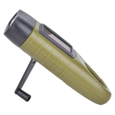 Imagem de Lanterna Solar, Lanterna Movida a Energia Solar Tocha Portátil AT5503 ABS Plástico Manivela Solar Lanterna de Emergência LED Lanterna de Emergência para Escalada e Acampamento