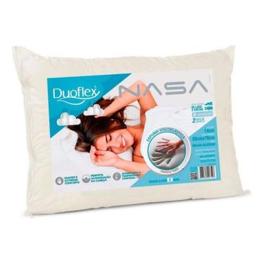 Imagem de Kit 4 Travesseiros Viscoelástico Nasa Ns1114 P/ Fronha 50x70 duoflex