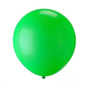 Imagem de BALÃO LISO REDONDO - PIC PIC Nº09 - VERDE NEON - Pacote com 25 unidade