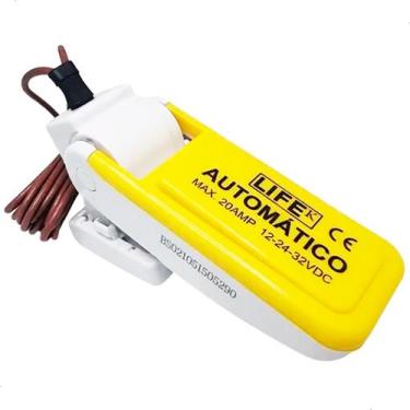 Imagem de Boia Sensor Fluxo Para Bomba Porão 12v 20amp Lifek Original, Sensor De