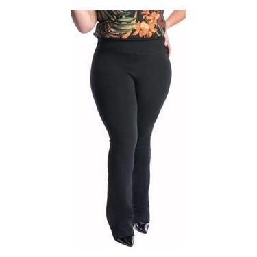 Imagem de Calça Flare Bailarina Plus Size Cintura Alta Poliamida - Remanescentes