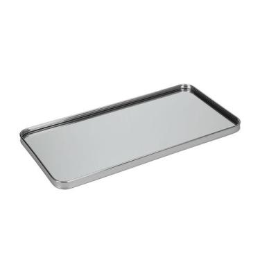 Imagem de Bandeja espelhada retangular prata 40x20cm hauskraft - haüskraft