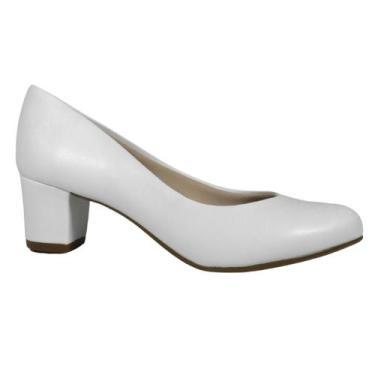 Imagem de Sapato Scarpin Beira Rio 4777.409 Boneca Salto Baixo Confort, Branco, 