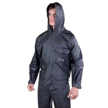 Imagem de Conjunto Capa De Chuva Motoqueiro PVC Reforçado Impermeavel - strada, 