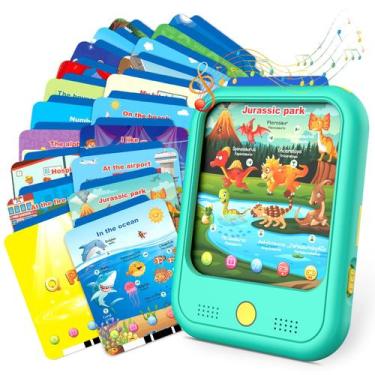Imagem de Tablet de aprendizagem Qiaojoy Kids Educational de 2 a 5 anos com cart