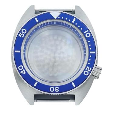 Imagem de FEIYASHI Caixa de relógio moderna de aço inoxidável de 41 mm vidro de safira para movimento NH35 NH34 NH36 peças de relógio modificadas Abalone Skx (para movimento NH35 34 36 38 + anel capítulo azul