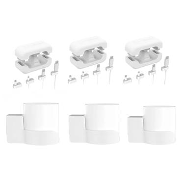 Imagem de Bangcheer Suporte de parede para Deco X10 X15 X20 X50 X55 X60 WiFi 6 suporte de roteador com organizador de cabos de silicone, suporte de sistema de malha resistente para economia de espaço, branco