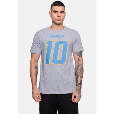 Imagem de Camiseta Masculina NFL Player Justin Herbert Cinza, M
