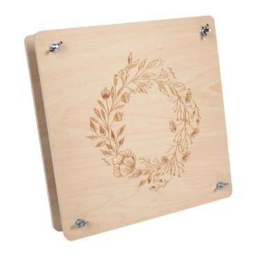 Imagem de Fancyes Kit de prensa para flores, conjunto de preservação de plantas, prensa para flores de madeira, para plantas para convites de casamento, presentes e