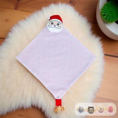 Imagem de Naninha Para Bebê Menina Menino 100% Algodão Bordada c/ Prendedor de C